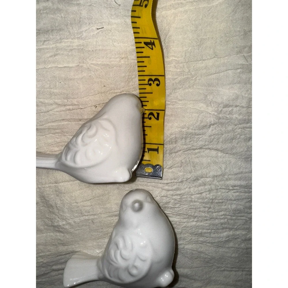 Pier One Farmhouse white bluebird salt and pepper shakers with stoppers